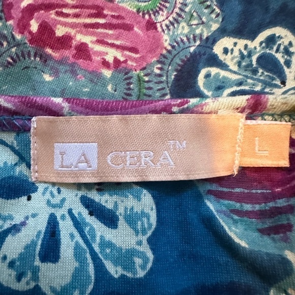 Vintage 90’s floral house dress Mumu La Cera EUC like new size L coastal grandma - Picture 5 of 7